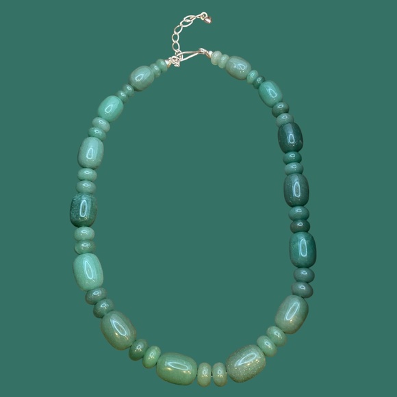 NWOT Jay King Chunky Aventurine natural stone necklace 16-20” - Picture 2 of 6